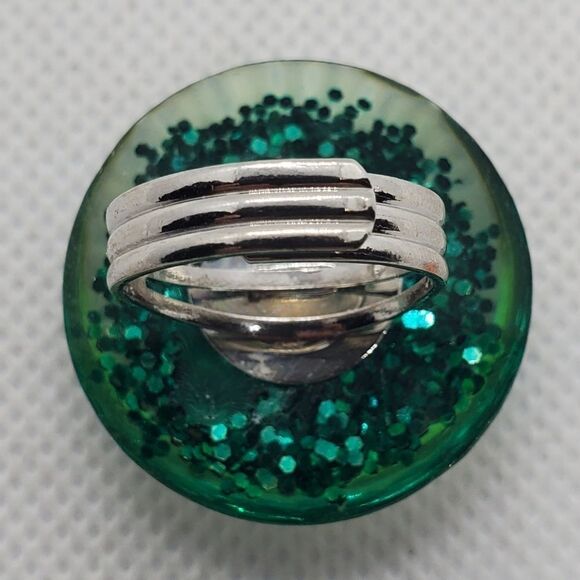 Adjustable Blue Sparkly Ring - Picture 5 of 5